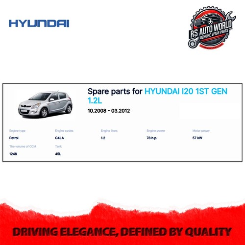 Hyundai Genuine rear Tail light right & left side for I20 1st gen 2008-2012 - Picture 10 of 10