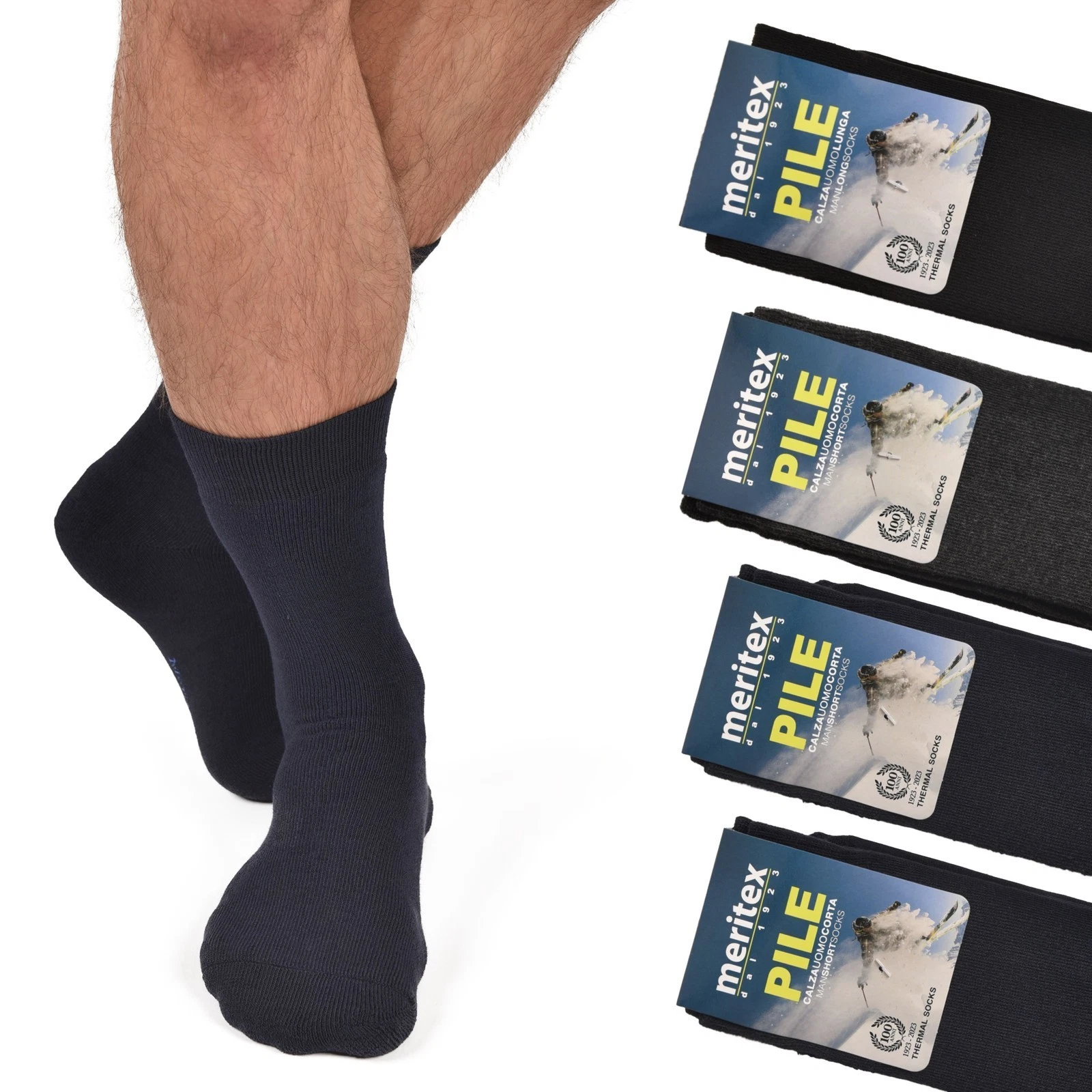 Meritex 201 Thermal Winter Short Socks 4 Pairs