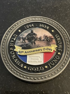 President Joe Biden D-DAY - 80th Anniversary Visit White House Challenge Coin
