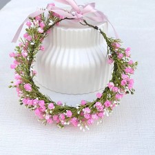 Elegant Simulated Flower Floral Headband Boho Style Garland Wedding Headpiece Ha
