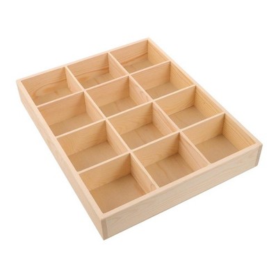 Efficient Beige Wooden Storage Organizer for Socks Underwear and Tie Drawer Use