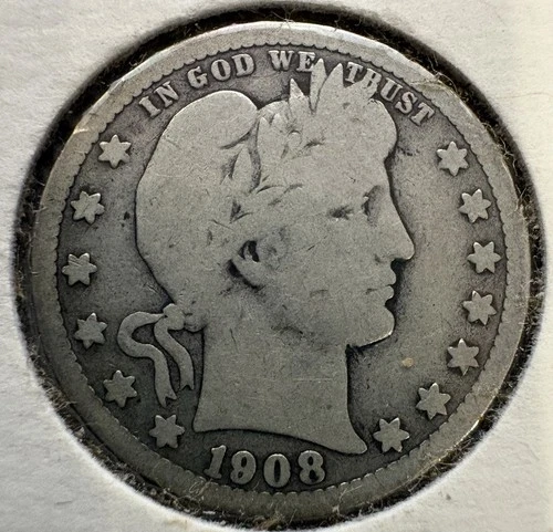 1908-O Barber Quarter