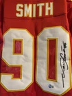 Neil Smith Autographed Kansas City Pro Edition Red Football Jersey Beckett (BAC)