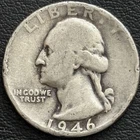 1946 P Washington Silver Quarter 90% SILVER