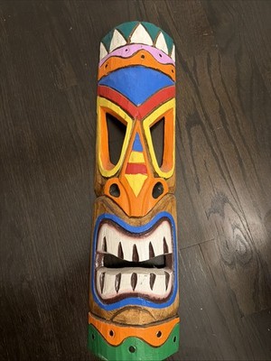 Tiki Wall Art, Wooden 20 in Long