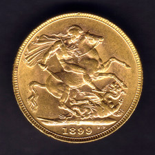 Australia..  1899 Perth - Sovereign..  Much Lustre (Near full on Rev) - EF/gEF