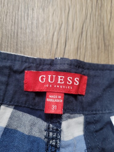 Guess Shorts Mens 31 Plaid Cargo Classic Fit Summer Casual - Picture 6 of 8