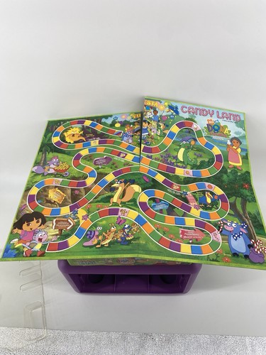 2005 Dora the Explorer Game Drawer Set Candy Land Chutes Memory Puzzle Hasbro - Picture 8 of 14