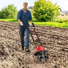 High Power Electric Tiller Cultivator Foldable Garden Rototiller