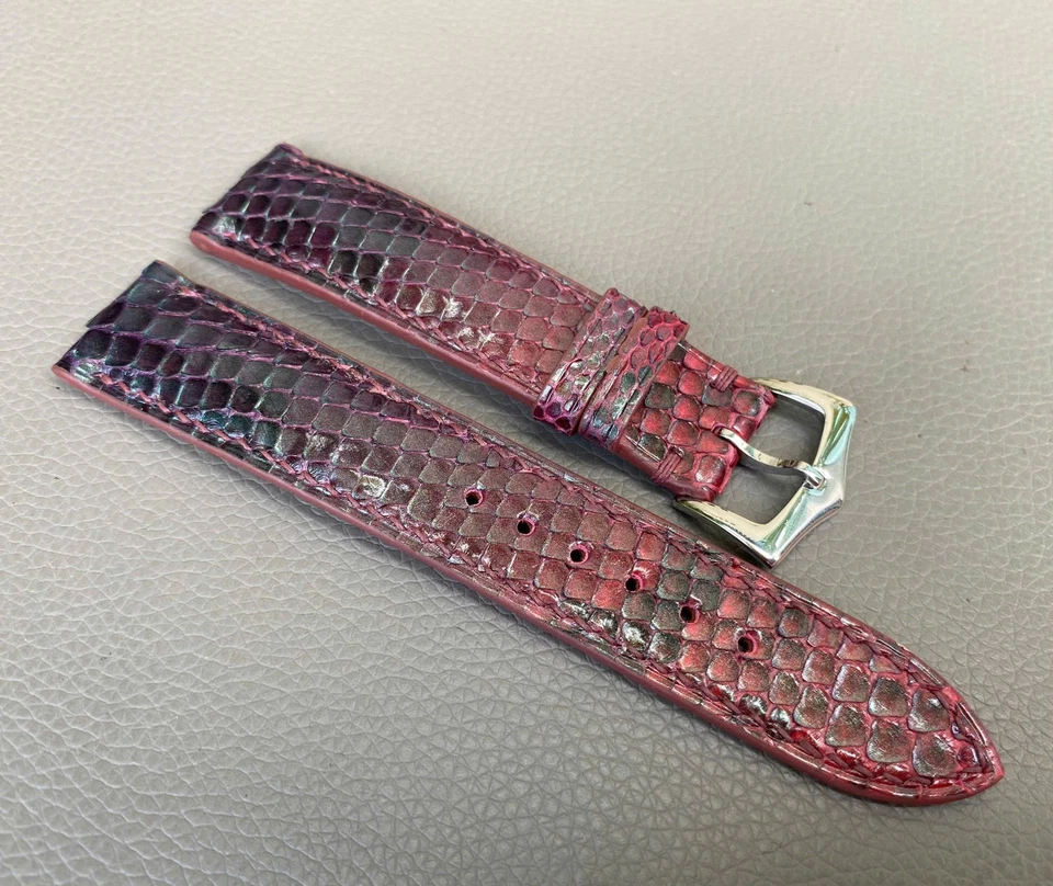 pink Snake leather Watch Strap Band Size 12...16 17 18 19 20 21 22 23 24 25 26mm - Image 2 of 4
