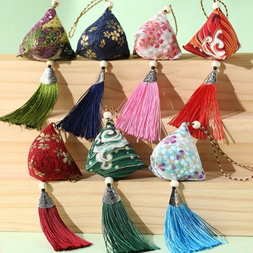 1/2pcs Chinese Style Embroidery Drawstring Bag Tassel Sachet Bag