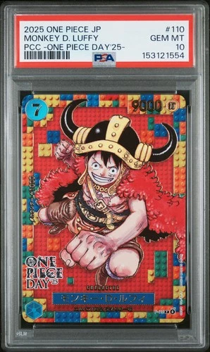 2025 ONE PIECE JPN PREM CARD COLL ONE PIECE DAY '25 #110 MONKEY D. LUFFY PSA 10
