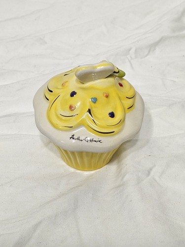 Blue Sky Clay Works 2009 Yellow 4” Cupcake "You're Special" Tinker Box Goldminc - Picture 10 of 14