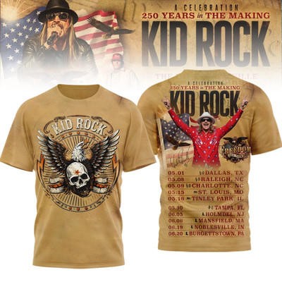 Kid Rock Loop Tour 2026 All Over Print 3D T-Shirt FUll Size ZA661