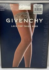 Vtg Givenchy Lace Top Thigh Highs Occasion Speciale 261 Body Gleamers Size D