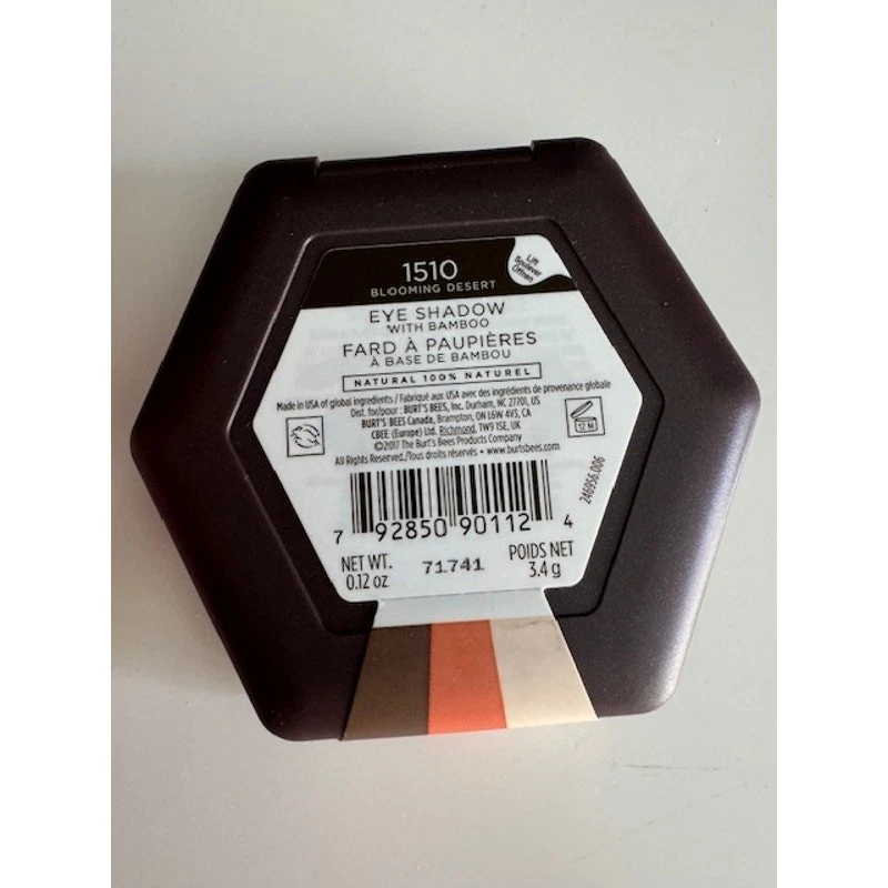 Sombra de ojos Burt's Bees Blooming Desert 1510 con paleta de bambú 0,12 oz - Nueva Foto 2 de 3