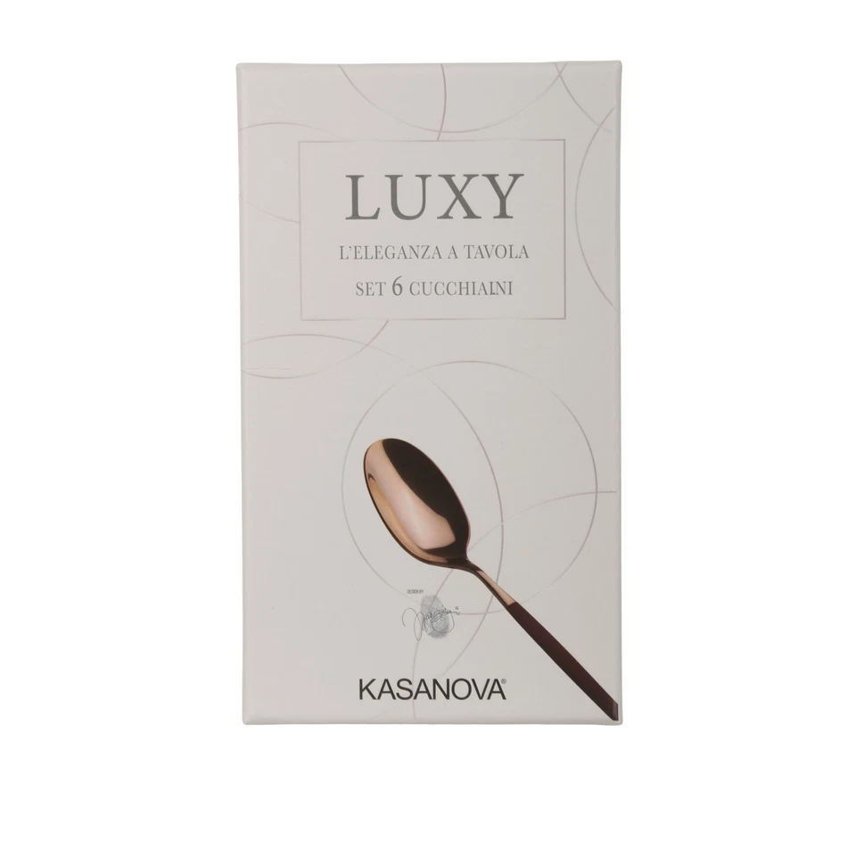 Set 6 cucchiaini bordeuax champagne Luxy multicolore - Immagine 3 di 4