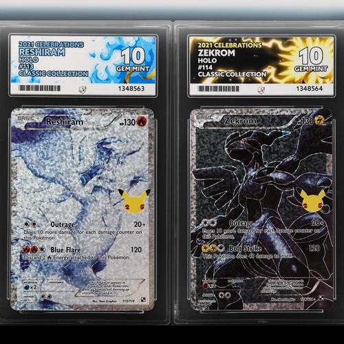 ACE 10 Reshiram 113/114 & Zekrom 114/114 25TH Celebrations 2021 Pokemon TGC