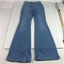 We The Free Jeans Women's 27x31 Jayde High Rise Flare Blue Stretch Denim Tag 28
