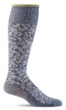 Sockwell Women's Damask Moderate Graduated Compression Socks Small-Medium Denim