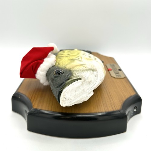 Gemmy Big Mouth Billy Bass Singing Fish Santa Hat Christmas Edition 1999 Video - Picture 11 of 23