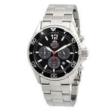 Orient Sports Solar Powered Chronograph Black Dial Men's Watch RA-TX0202B10B