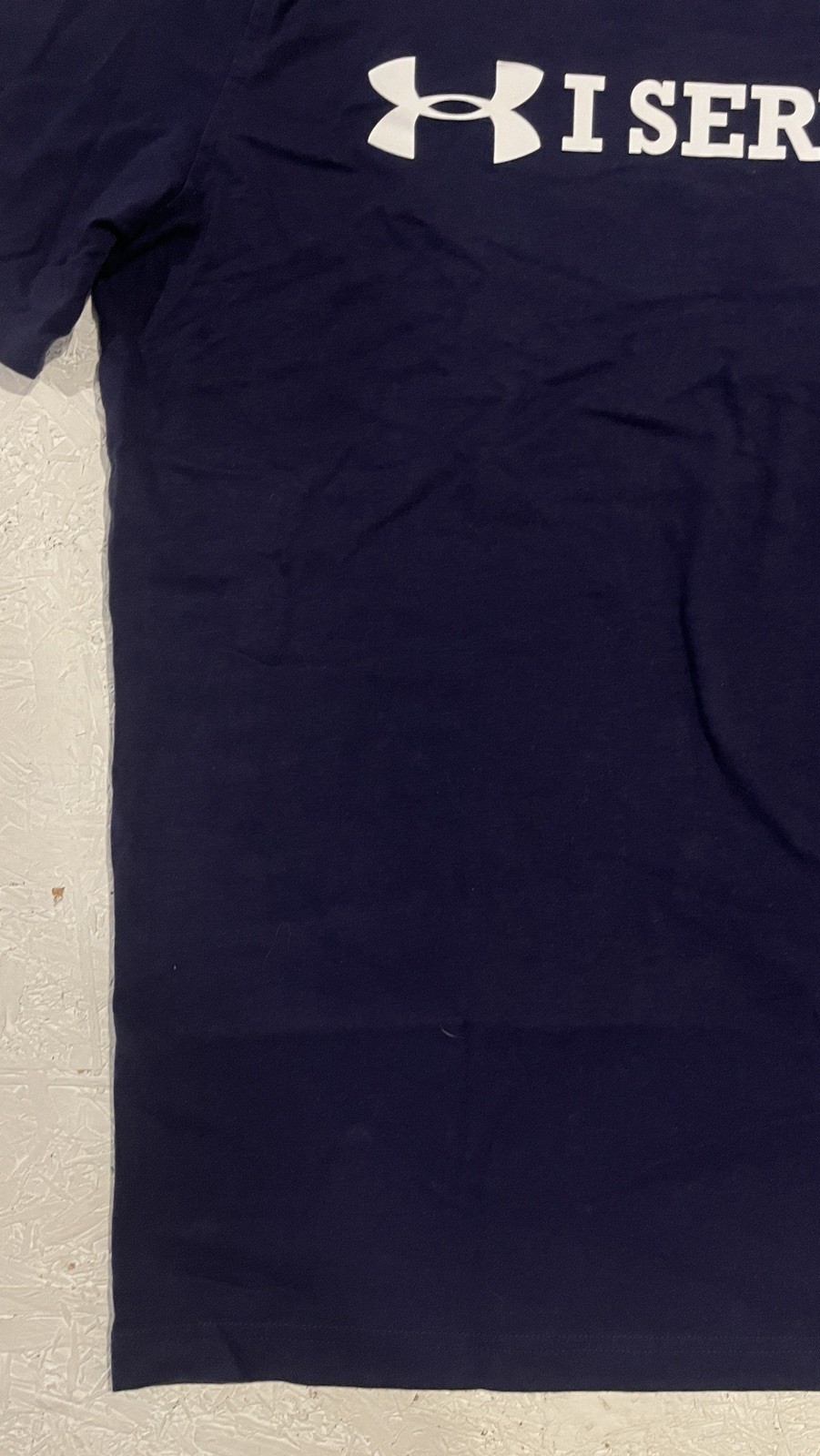 Under Armour I Served T-Shirt HeatGear Loose Fit Tee Mens Small Blue Freedom thumbnail 4