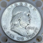 1948 D Benjamin Franklin Silver half Dollar Coin in pictures