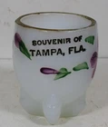 VINTAGE MILK GLASS  PIPE -  SOUVENIR of TAMPA,FLA.