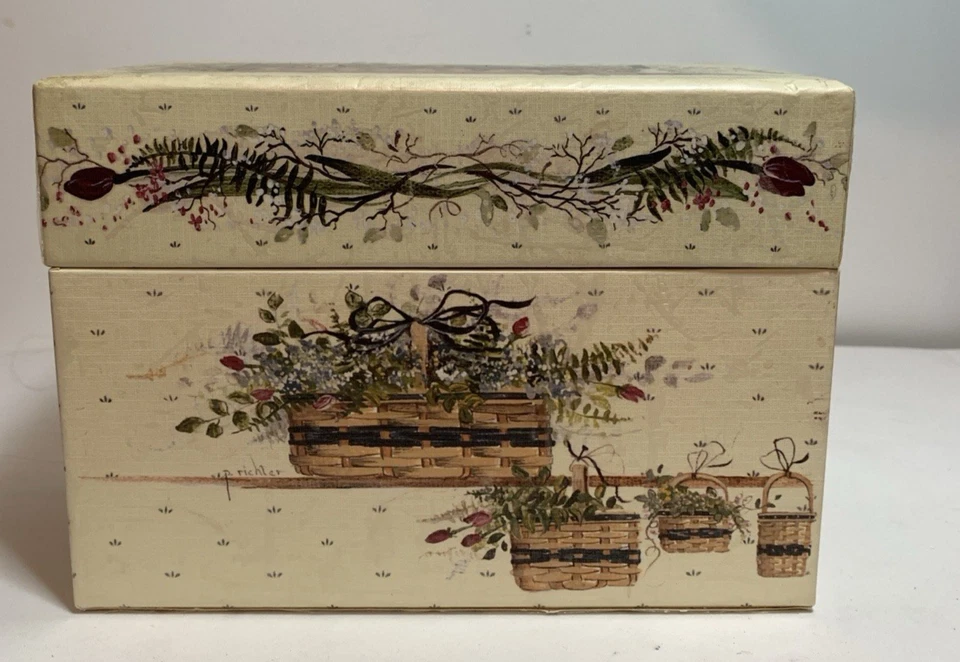 Recipe Box 30 Cards A-Z Dividers Kitchen Garden Wild Vine Farmhouse Vintage - Image 3 of 4