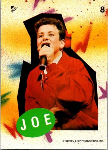1989 Topps New Kids On The Block Red Puzzle Sticker Card #8 Joe  - Afbeelding 1 van 2