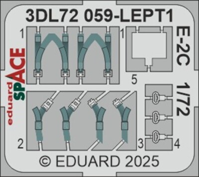 MW22 EDUARD 3DL72059 E-2C SPACE 1/72  3D DECAL for HELLER