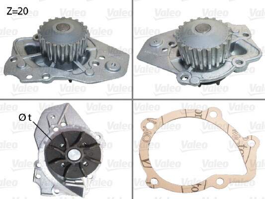 Pompe à eau Valeo 506014 de haute précision pour moteur automobile