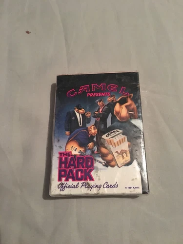 Playing Cards JOE CAMEL The Hard Pack 2 Decks NEW SEALED 1991 camel poker cards 