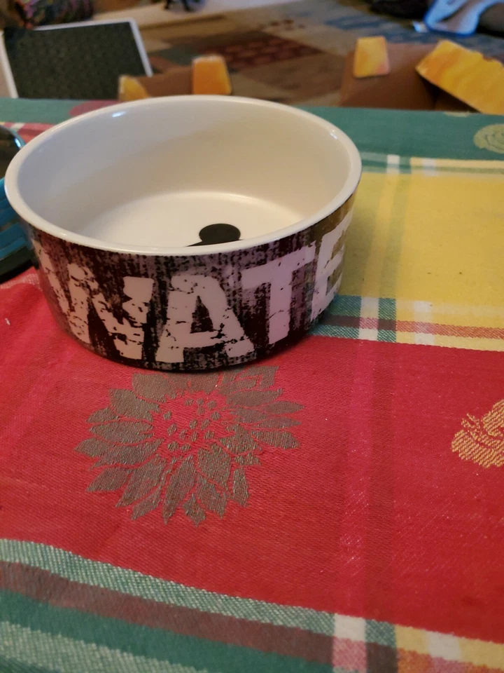 PetRageous Stoneware Dog Water Bowl 2-Cup & 8 oz Non Skid Feed Bowl - Imagem 4 de 4