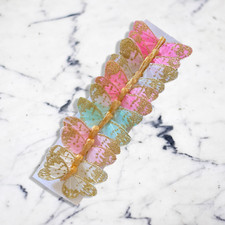 Feather Monarch Butterflies 2" Pastel Assorted 12Pcs Artificial butterfly picks