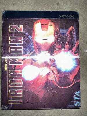 Iron Man 2 (Blu-ray DVD) Rare Steelbook Metalpak Numbered Lenticular NEW Read!