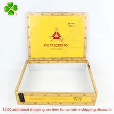 Montecristo Toro Classic Series Empty Wood Cigar Box 8.5" x 6.5" x 2"