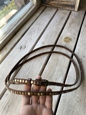 Vintage Japanese Leather Punk Emo Rock Goth Y2K Drill belt