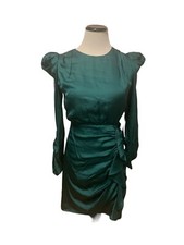 Astr Dress Long Sleeve Green Womens Size Small Holiday Christmas