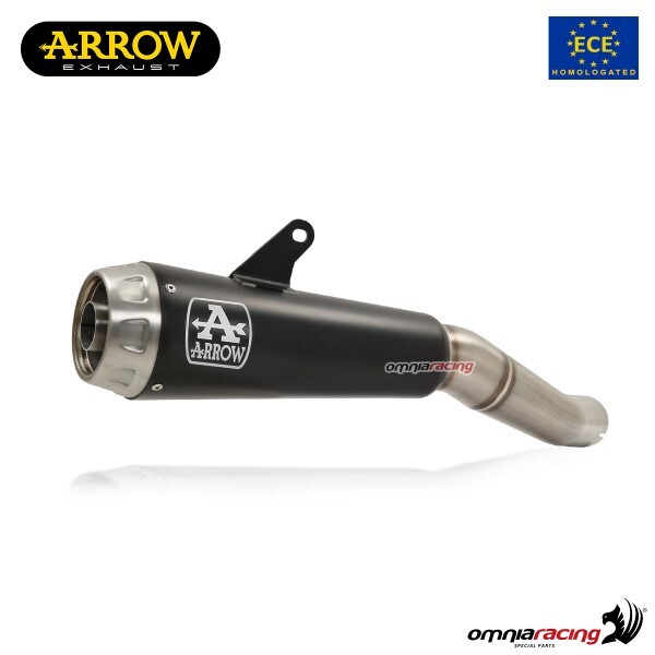 Terminale scarico Arrow Pro Race omologato nero per KTM 390 Adventure 2020>