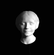 L'Inconnue de la Seine Plaster Cast Sculpture, Handmade by Nicholas H Wood