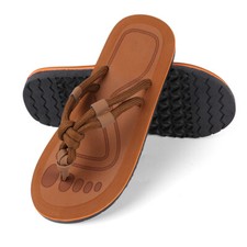Men's Comfortable EVA Summer Beach Thong Flip Flops Knotted Strap Casual Sandals
