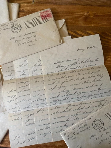Lot of 10-Vintage handwritten letters from 1940’s-1950s soldier and family