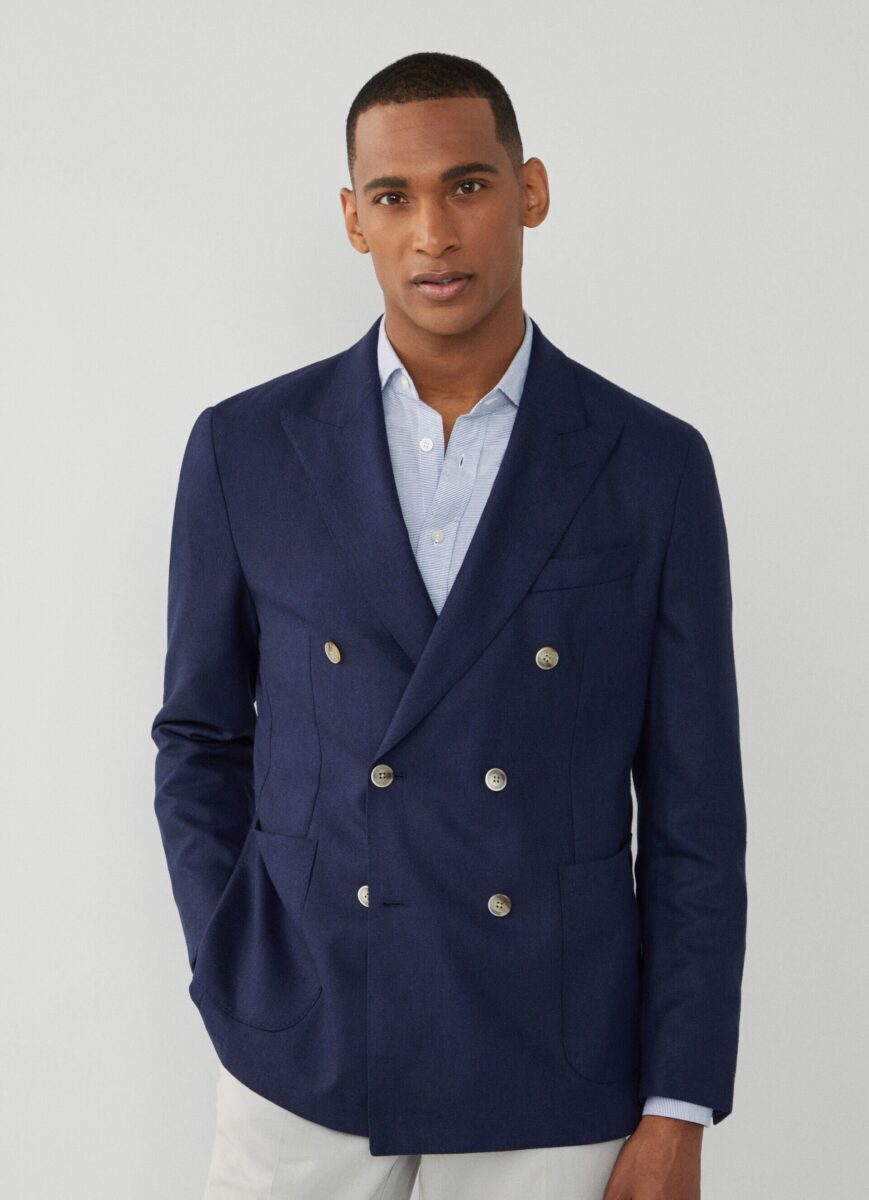 Blazer Hackett London Address HACKETT LONDON NAVY BLUE DOUBLE