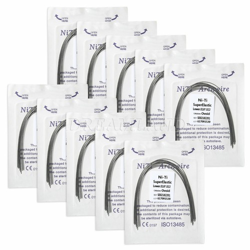 10 Packs Orthodontic Dental Super Elastic Niti Ovoid/Oval Arch Wires Rectangular - Picture 55 of 83