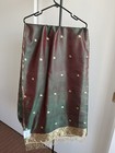 NWT Handloom House Benares silk stole scarf wrap forest green red & gold zari — photo 9