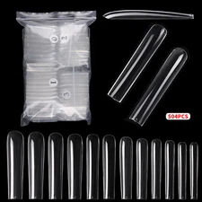 504 Pcs Extra Long Ballerina False Nail Tips Acrylic Coffin Full Cover for Nails