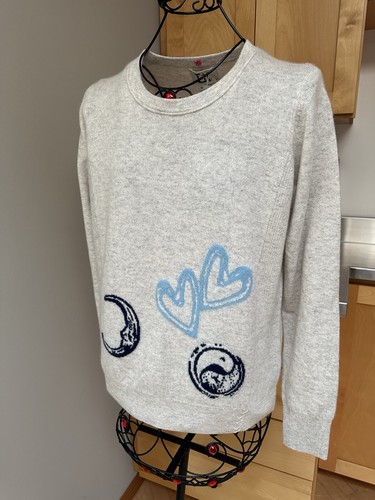 LABEL+thread Women's Cashmere Yin Yang Crew - Pumice Size M - Picture 3 of 18