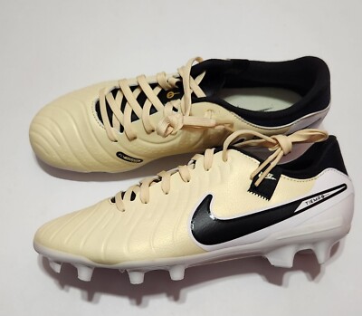 Nike Tiempo Legend 10 Academy Fg/Mg Lemonade-Black-Gold Coin Sz 6.5 [DV4337-700]